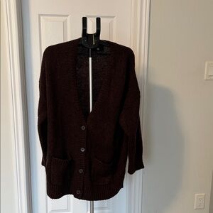 Banana Republic Dark Brown Chunky Knit Cardigan